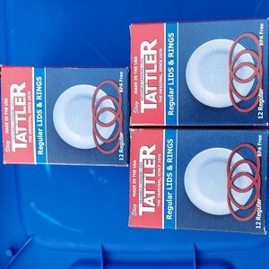 Tattler Reusable Canning Lids and Rings Regular Mouth Lot Of 3 Boxes